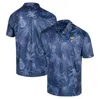 Colosseum Men's Royal Kansas Jayhawks Big Tall Palms Polo In Royal