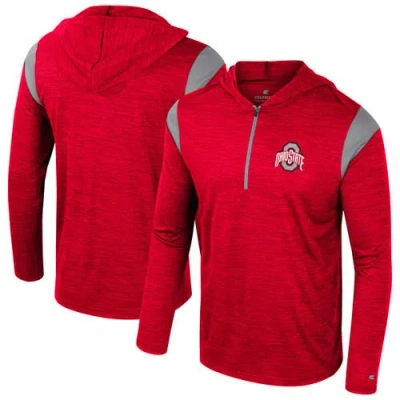 Colosseum Scarlet Ohio State Buckeyes Dozer Half-zip Windshirt
