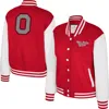 Colosseum Scarlet Ohio State Buckeyes French Baguette Full Snap Fleece Jacket In Red
