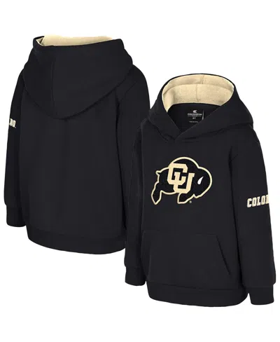 Colosseum Babies' Toddler Black Colorado Buffaloes Big Logo Volume Fleece Pullover Hoodie