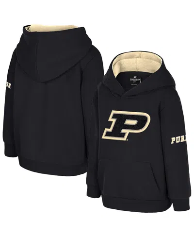 Colosseum Babies' Toddler Black Purdue Boilermakers Big Logo Volume Fleece Pullover Hoodie