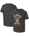 Colosseum Toddler Boys And Girls  Charcoal Lsu Tigers Oht Military-inspired Appreciation Boot Camp T- In Charcoal