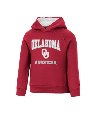 Colosseum Babies' Toddler Boys And Girls  Crimson Oklahoma Sooners Chimney Sweep Raglan Pullover Hoodie