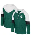 Colosseum Toddler Boys And Girls  Green Michigan State Spartans Creative Control Raglan Quarter-zip H In Green