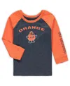 Colosseum Toddler Boys And Girls  Heathered Navy Syracuse Orange Long Sleeve Raglan T-shirt In Heathered Navy