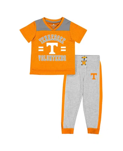 Colosseum Babies' Infant Boys And Girls  Tennessee Orange, Heather Gray Tennessee Volunteers Ka-boot-it Jerse In Tennessee Orange,heather Gray