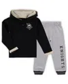 Colosseum Toddler Boys  Black And Heathered Gray Ucf Knights Poppies Pullover Hoodie And Sweatpants S In Black,heathered Gray