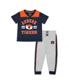 Colosseum Toddler Boys  Navy, Heather Gray Auburn Tigers Ka-boot-it Jersey And Pants Set In Navy,heather Gray