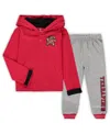 Colosseum Toddler Boys  Red, Heathered Gray Maryland Terrapins Poppies Hoodie And Sweatpants Set In Red,heathered Gray