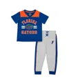 Colosseum Toddler Boys  Royal, Heather Gray Florida Gators Ka-boot-it Jersey And Pants Set In Royal,heather Gray