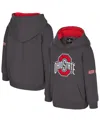 Colosseum Toddler Charcoal Ohio State Buckeyes Big Logo Volume Fleece Pullover Hoodie In Gray