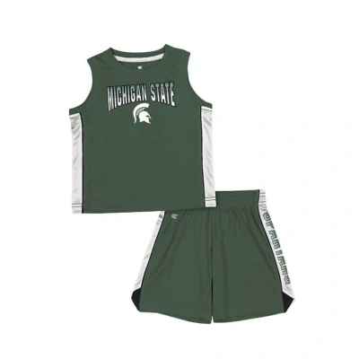 Colosseum Kids' Toddler  Green Michigan State Spartans Vecna Tank Top & Shorts Set