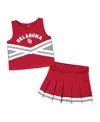 Colosseum Toddler Girls  Crimson Oklahoma Sooners Carousel Cheerleader Set In Crimson
