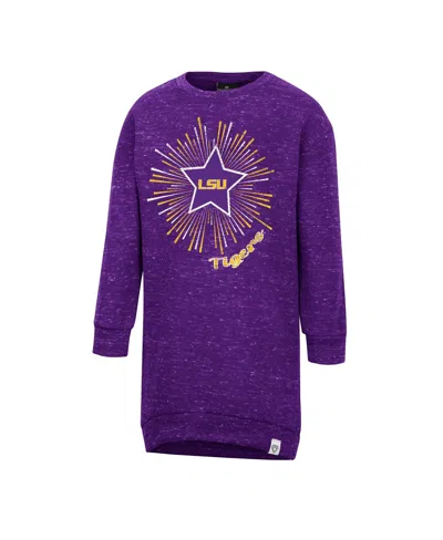 Colosseum Babies' Toddler Girls  Purple Lsu Tigers Cindy Lou Sweatshirt Dress
