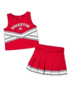 Colosseum Toddler Girls  Scarlet Ohio State Buckeyes Carousel Cheerleader Set In Scarlet