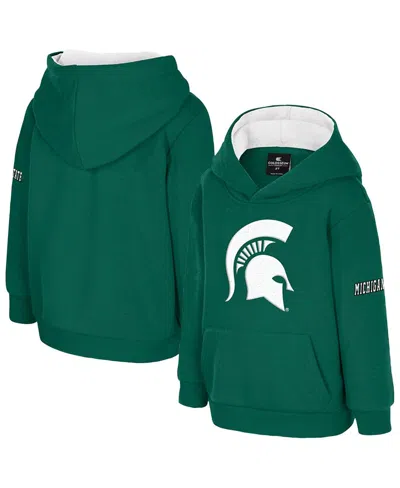 Colosseum Babies' Toddler Green Michigan State Spartans Big Logo Volume Fleece Pullover Hoodie