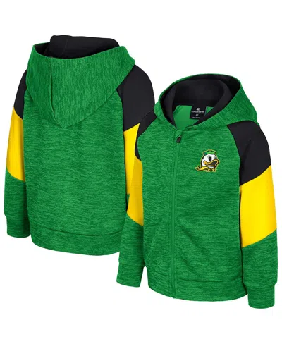 Colosseum Babies' Toddler Green Oregon Ducks Spirit Hollow Full-zip Hoodie