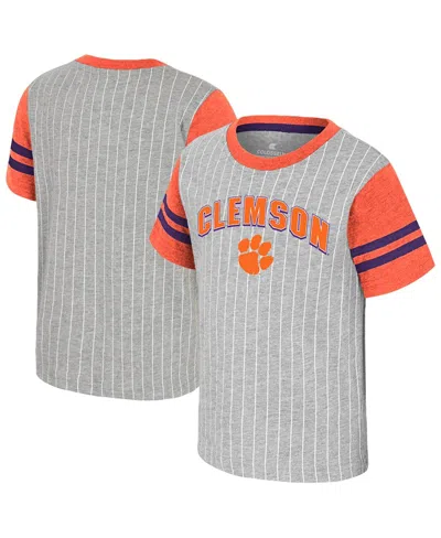 Colosseum Babies' Toddler Heather Gray Clemson Tigers Airball T-shirt