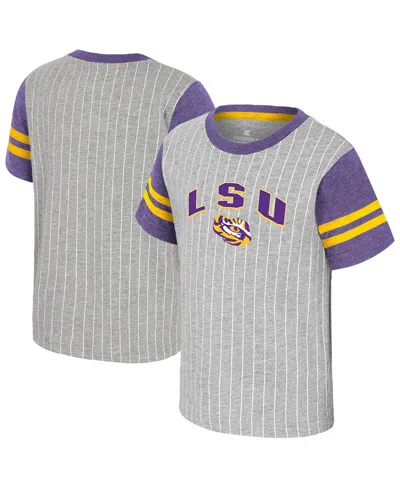 Colosseum Toddler Heather Gray Lsu Tigers Airball T-shirt