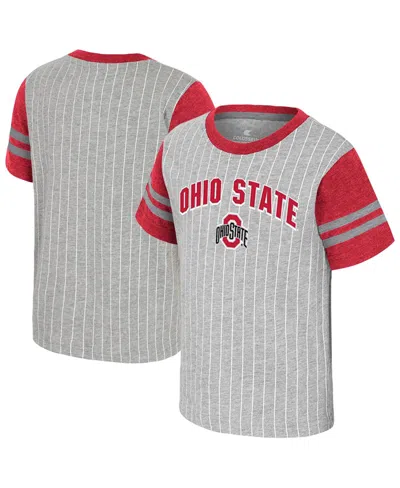 Colosseum Babies' Toddler Heather Gray Ohio State Buckeyes Airball T-shirt