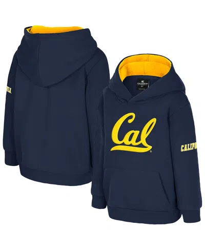 Colosseum Babies' Toddler Navy Cal Bears Big Logo Volume Fleece Pullover Hoodie In Blue