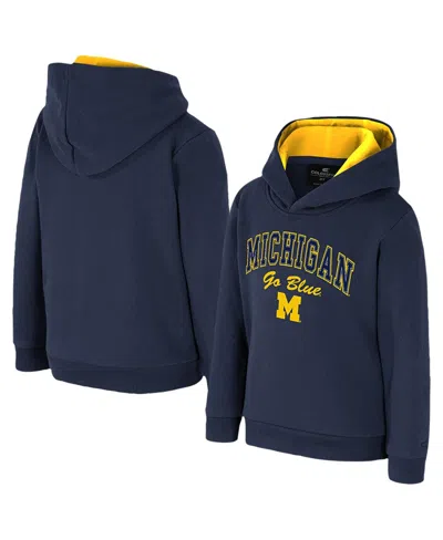 Colosseum Babies' Toddler Navy Michigan Wolverines Centauri Pullover Hoodie