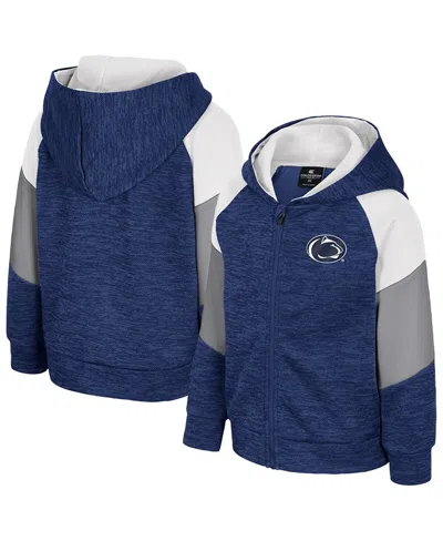 Colosseum Babies' Toddler Navy Penn State Nittany Lions Spirit Hollow Full-zip Hoodie In Blue
