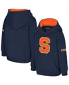 Colosseum Toddler Navy Syracuse Orange Big Logo Volume Fleece Pullover Hoodie In Blue