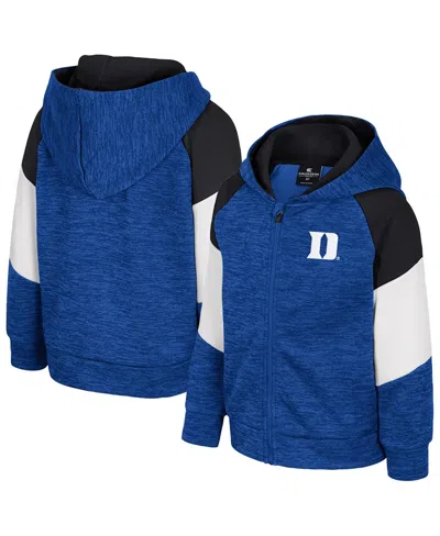 Colosseum Babies' Toddler Royal Duke Blue Devils Spirit Hollow Full-zip Hoodie
