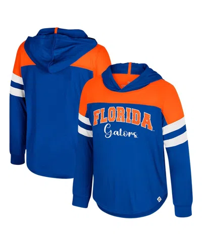 Colosseum Babies' Toddler Royal Florida Gators Reflection Hoodie Long Sleeve T-shirt In Blue