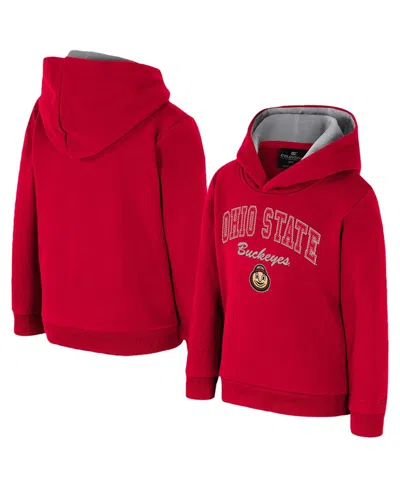 Colosseum Babies' Toddler Scarlet Ohio State Buckeyes Centauri Pullover Hoodie