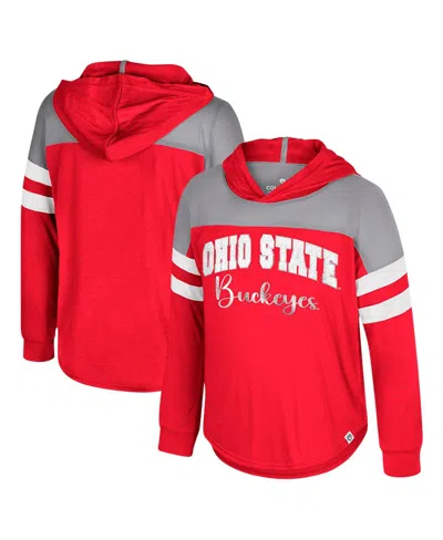 Colosseum Babies' Toddler Scarlet Ohio State Buckeyes Reflection Hoodie Long Sleeve T-shirt