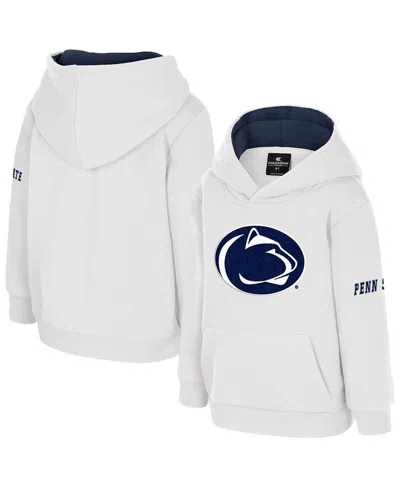 Colosseum Babies' Toddler White Penn State Nittany Lions Big Logo Volume Fleece Pullover Hoodie