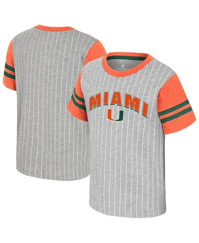 Colosseum Babies' Toddlerheather Gray Miami Hurricanes Airball T-shirt