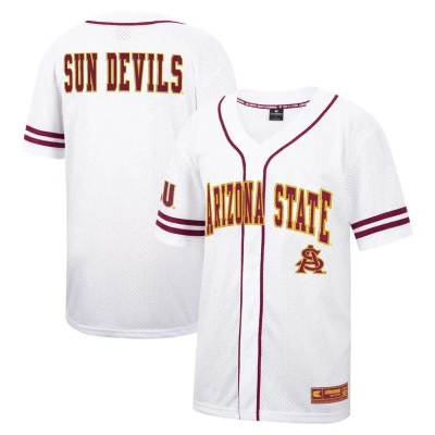 Colosseum White Arizona State Sun Devils Free Spirited Mesh Button-up Baseball Jersey
