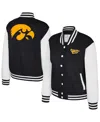 Colosseum Women's Black Iowa Hawkeyes French Baguette Full Snap Fleece Jacket In Black