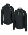 Colosseum Women's Black Oregon Ducks Bikram Raglan Quarter-zip Sweatshirt In Black