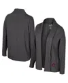 Colosseum Women's Charcoal Michigan Wolverinesâ Dash Cardigan In Gray