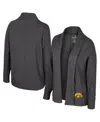 Colosseum Women's Charcoal Michigan Wolverinesâ Dash Cardigan In Gray