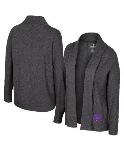 COLOSSEUM WOMEN'S CHARCOAL KANSAS STATE WILDCATSÂ DASH CARDIGAN