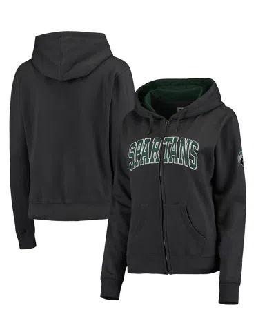 Colosseum Women's Charcoal Michigan State Spartans Arched Name Full-zip Hoodie