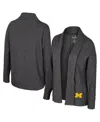 Colosseum Women's Charcoal Michigan Wolverinesâ Dash Cardigan In Gray