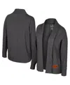 Colosseum Women's Charcoal Michigan Wolverinesâ Dash Cardigan In Black