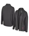 Colosseum Women's Charcoal Texas Tech Red Raidersâ Dash Cardigan Sweater In Gray