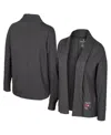 Colosseum Women's Charcoal Michigan Wolverinesâ Dash Cardigan In Gray