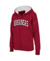 Colosseum Women's  Arkansas Razorbacks Arched Name Full-zip Hoodie In Cardinal
