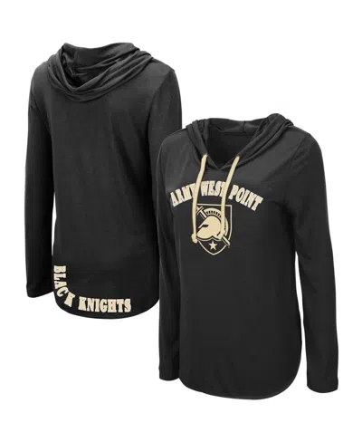 Colosseum Women's  Black Army Black Knights My Lover Lightweight Hooded Long Sleeve T-shirt