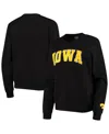 Colosseum Women's  Black Iowa Hawkeyes Campanile Pullover Sweatshirt In Black