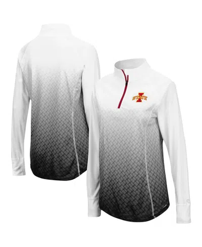 Colosseum Women's  Black Iowa State Cyclones Magic Ombre Quarter-zip Raglan Jacket