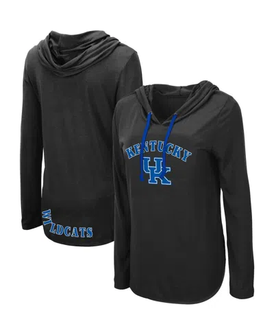 Colosseum Women's  Black Kentucky Wildcats My Lover Lightweight Hooded Long Sleeve T-shirt